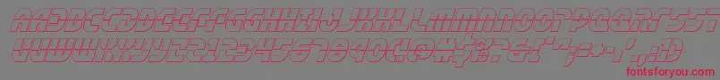 rebelcommand3dital Font – Red Fonts on Gray Background