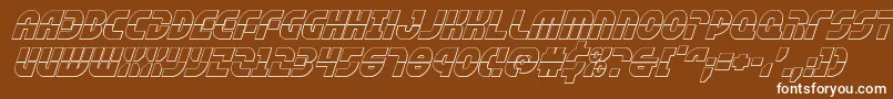 rebelcommand3dital Font – White Fonts on Brown Background