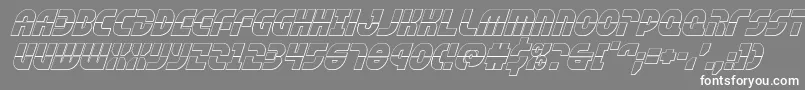 rebelcommand3dital Font – White Fonts on Gray Background