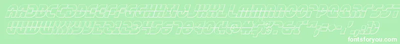 rebelcommand3dital Font – White Fonts on Green Background