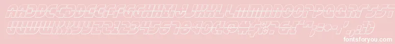 rebelcommand3dital-Schriftart – Weiße Schriften auf rosa Hintergrund