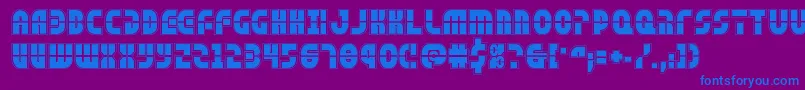 rebelcommandacad Font – Blue Fonts on Purple Background