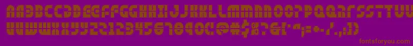 rebelcommandacad Font – Brown Fonts on Purple Background