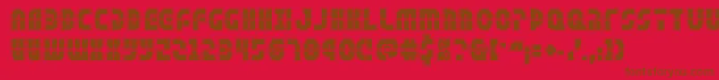 rebelcommandacad-fontti – ruskeat fontit punaisella taustalla