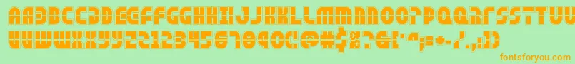 rebelcommandacad Font – Orange Fonts on Green Background