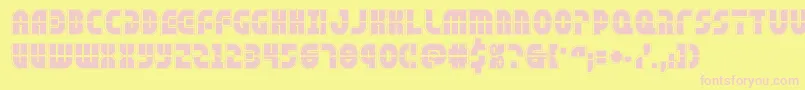 rebelcommandacad Font – Pink Fonts on Yellow Background