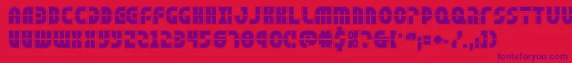 rebelcommandacad Font – Purple Fonts on Red Background