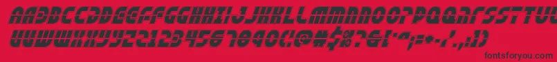 rebelcommandacadital Font – Black Fonts on Red Background