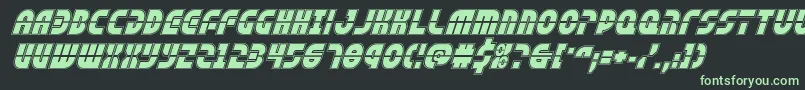 rebelcommandacadital Font – Green Fonts on Black Background