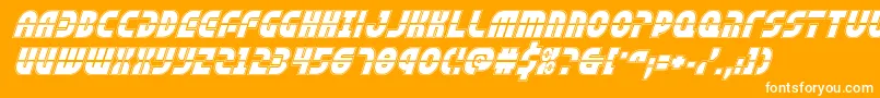 rebelcommandacadital Font – White Fonts on Orange Background