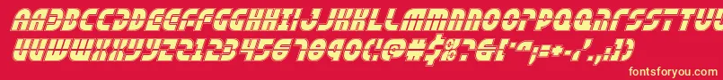 rebelcommandacadital Font – Yellow Fonts on Red Background