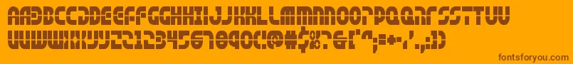 rebelcommandcond Font – Brown Fonts on Orange Background