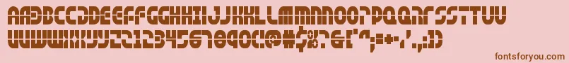 rebelcommandcond Font – Brown Fonts on Pink Background