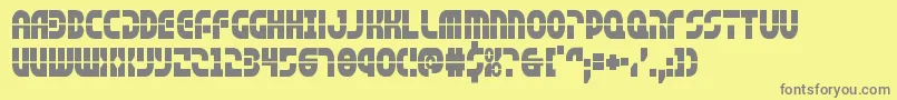 rebelcommandcond Font – Gray Fonts on Yellow Background