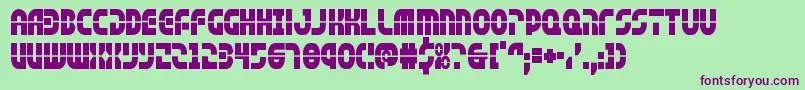 rebelcommandcond Font – Purple Fonts on Green Background