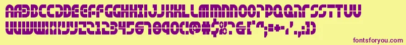 rebelcommandcond Font – Purple Fonts on Yellow Background