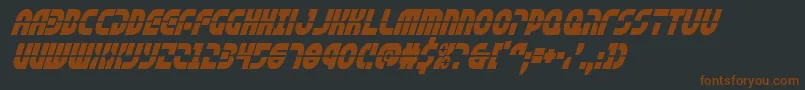 rebelcommandcondital Font – Brown Fonts on Black Background