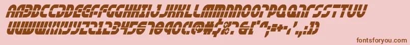 rebelcommandcondital Font – Brown Fonts on Pink Background