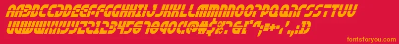 rebelcommandcondital Font – Orange Fonts on Red Background