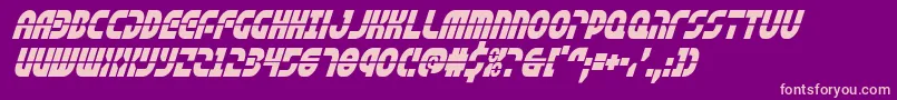 rebelcommandcondital Font – Pink Fonts on Purple Background