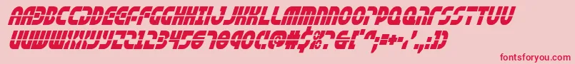 rebelcommandcondital Font – Red Fonts on Pink Background