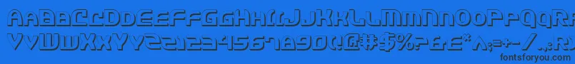 Jannv2s Font – Black Fonts on Blue Background