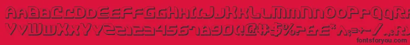 Jannv2s Font – Black Fonts on Red Background