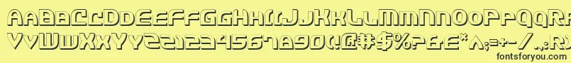 フォントJannv2s – 黒い文字の黄色い背景