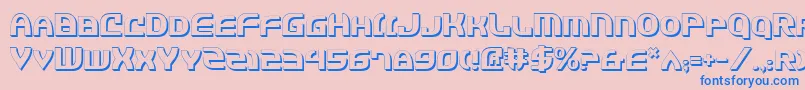 Jannv2s Font – Blue Fonts on Pink Background