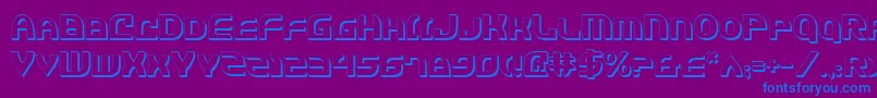 Jannv2s-Schriftart – Blaue Schriften auf violettem Hintergrund