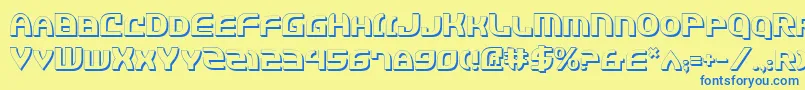 Jannv2s Font – Blue Fonts on Yellow Background