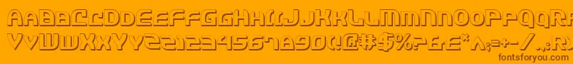 Jannv2s-Schriftart – Braune Schriften auf orangefarbenem Hintergrund