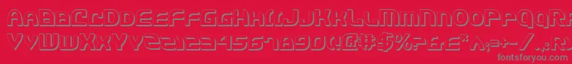 Jannv2s-Schriftart – Graue Schriften auf rotem Hintergrund