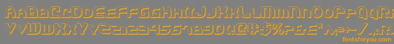 フォントJannv2s – オレンジの文字は灰色の背景にあります。