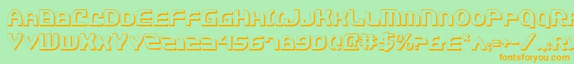 Jannv2s Font – Orange Fonts on Green Background