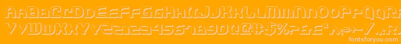 Jannv2s-Schriftart – Rosa Schriften auf orangefarbenem Hintergrund