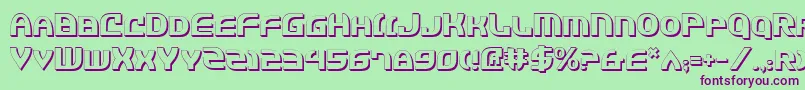 Jannv2s Font – Purple Fonts on Green Background