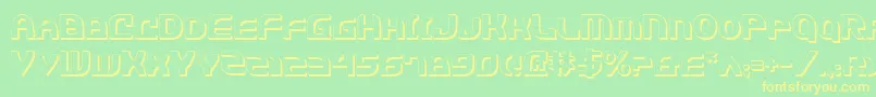 Jannv2s Font – Yellow Fonts on Green Background