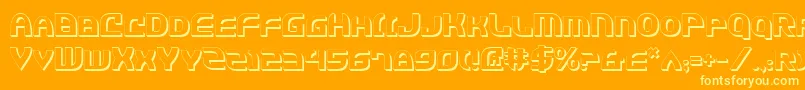 Jannv2s-Schriftart – Gelbe Schriften auf orangefarbenem Hintergrund