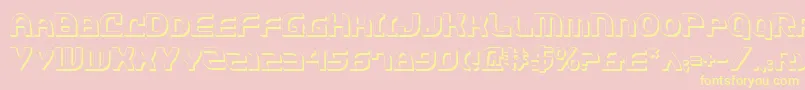 Jannv2s Font – Yellow Fonts on Pink Background