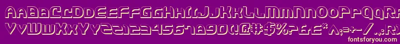 Jannv2s-Schriftart – Gelbe Schriften auf violettem Hintergrund