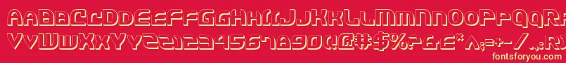 Jannv2s Font – Yellow Fonts on Red Background