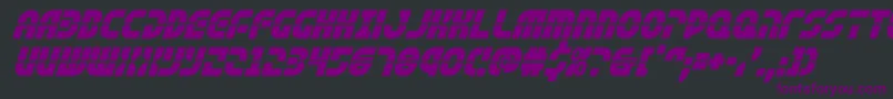 rebelcommandital Font – Purple Fonts on Black Background