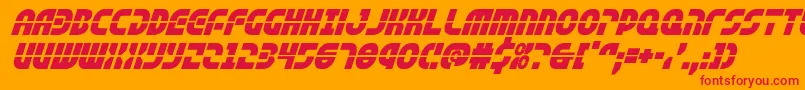 rebelcommandital Font – Red Fonts on Orange Background