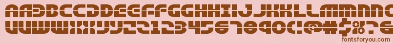 rebelcommandxtraexpand Font – Brown Fonts on Pink Background