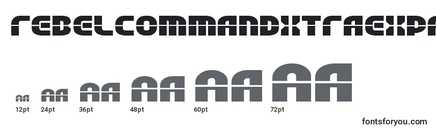 Размеры шрифта Rebelcommandxtraexpand (138321)