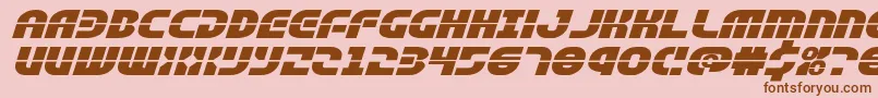 Шрифт rebelcommandxtraexpandital – коричневые шрифты на розовом фоне