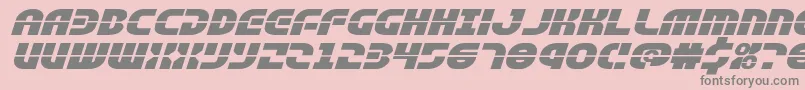 rebelcommandxtraexpandital Font – Gray Fonts on Pink Background