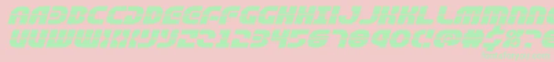 rebelcommandxtraexpandital Font – Green Fonts on Pink Background