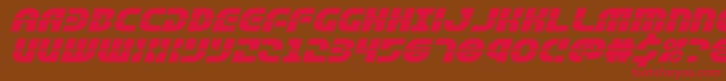 rebelcommandxtraexpandital Font – Red Fonts on Brown Background